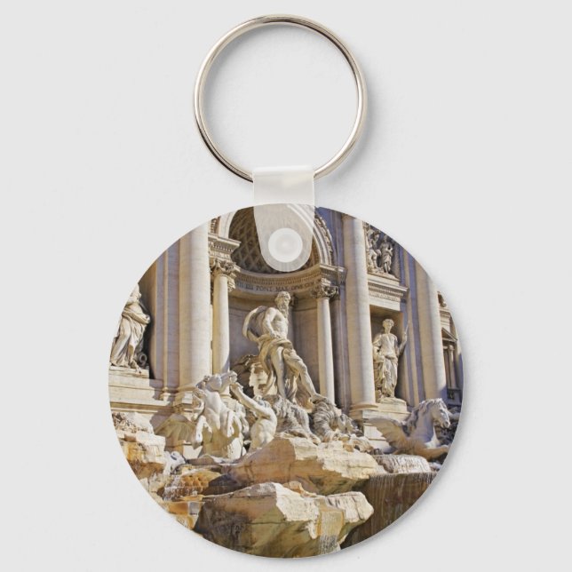 Trevi Fountain Rome Photography Keychain (Front)