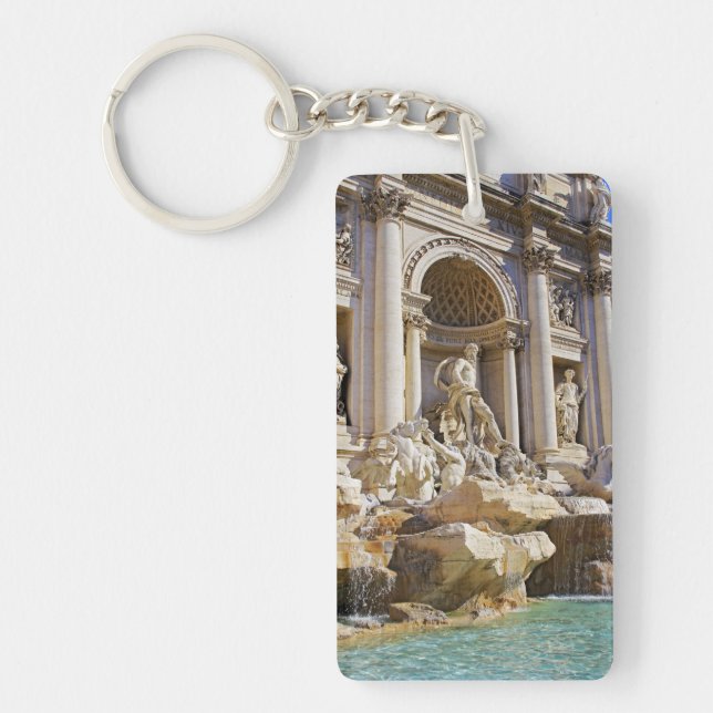 Trevi Fountain Rome Photography Keychain (Front)