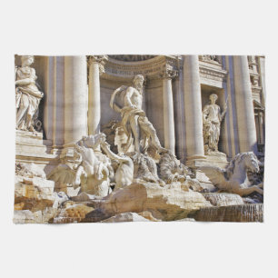 Trevi Fountain Rome Photography Kitchen Towel