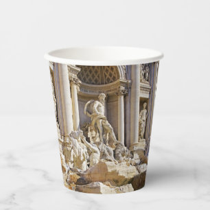 Trevi Fountain Rome Photography Paper Cups