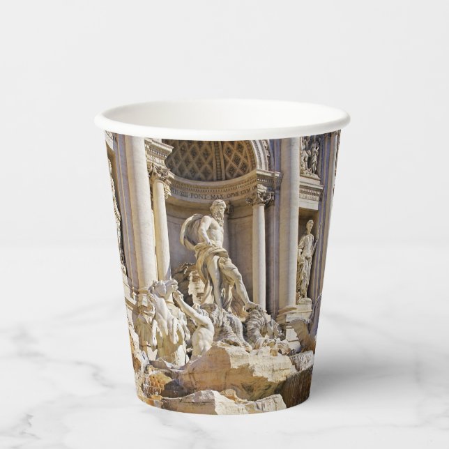 Trevi Fountain Rome Photography Paper Cups (Front)