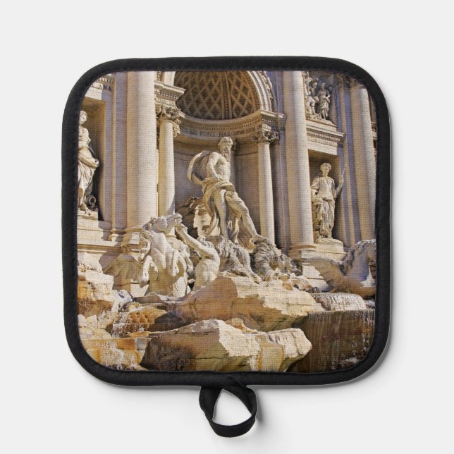 Trevi Fountain Rome Photography Pot Holder (Front)