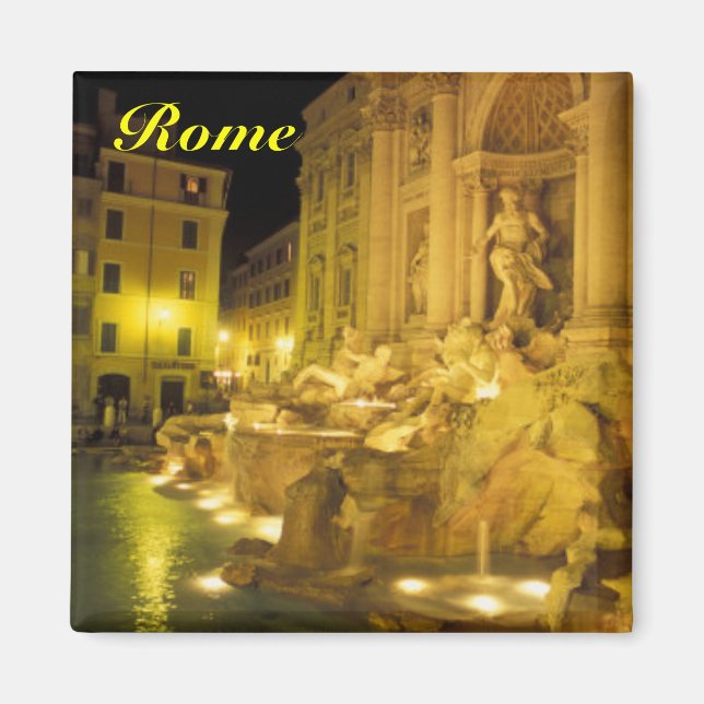 Trevi Fountain Rome refrigerator magnet (Front)