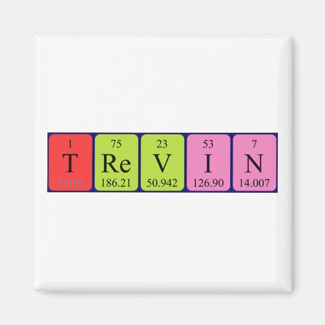 Trevin periodic table name magnet (Front)