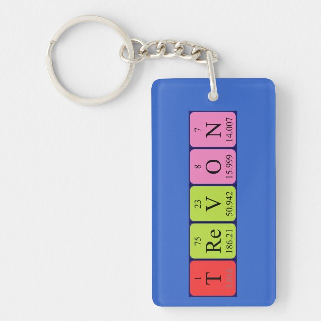 Trevon periodic table name keyring (Front)