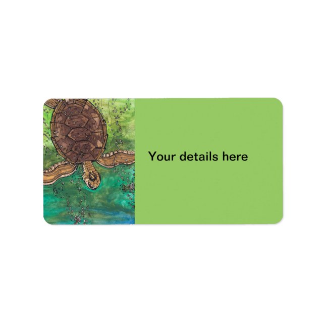 Trevor the Turtle Label (Front)