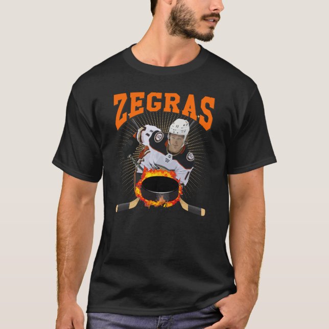 Trevor Zegras Ice Hockey Athlete Player T-Shirt (Front)