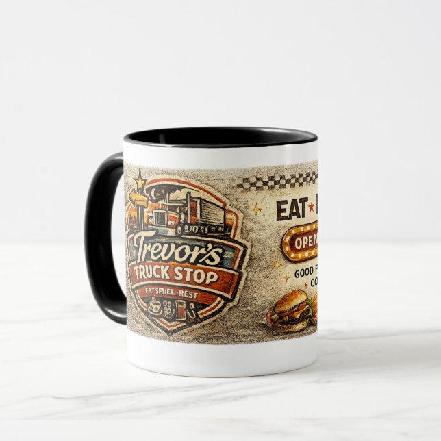 Trevor's Truck Stop Mug (Front Left)