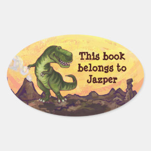 TRex Bookplate Stickers