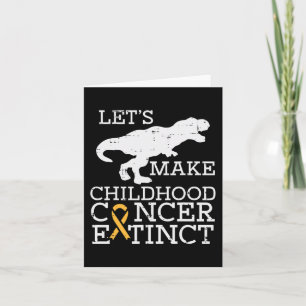 Trex Childhood Cancer Extinct Awareness Dinosaur B Card