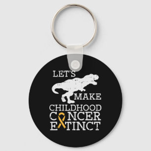 Trex Childhood Cancer Extinct Awareness Dinosaur B Keychain