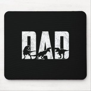 Trex Dad Dinosaur Lover Cool Vintage Mens Fathers Mouse Pad