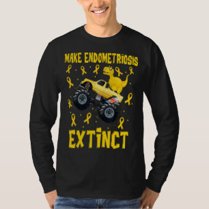 Trex Dino Monster Truck Make Endometriosis Extinct T-Shirt