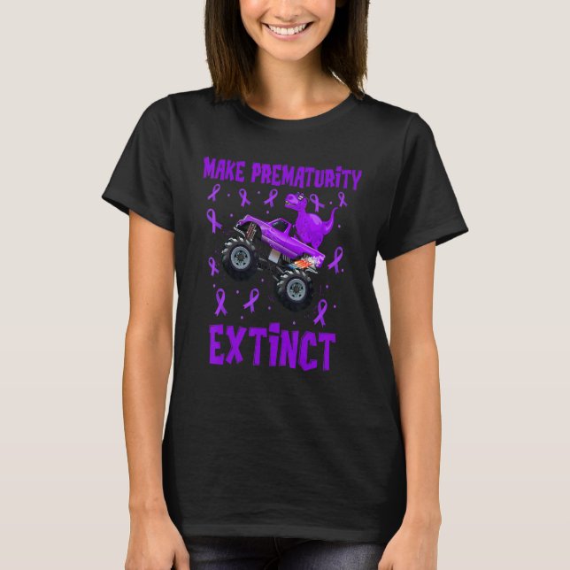 Trex Dino Monster Truck Make Prematurity Extinct A T-Shirt (Front)
