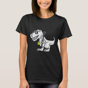 Trex Dinosaur Lacrosse Funny Lax Player Goalie Kid T-Shirt