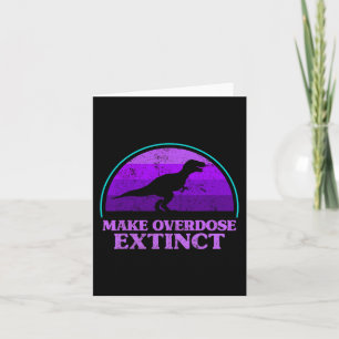 Trex Dinosaur Purple Make Overdose Extinct Awarene Card