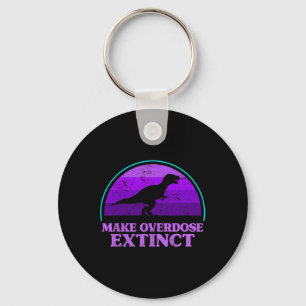 Trex Dinosaur Purple Make Overdose Extinct Awarene Keychain
