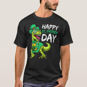 Trex Dinosaur  St Patricku2019s Day Toddler Boys T-Shirt