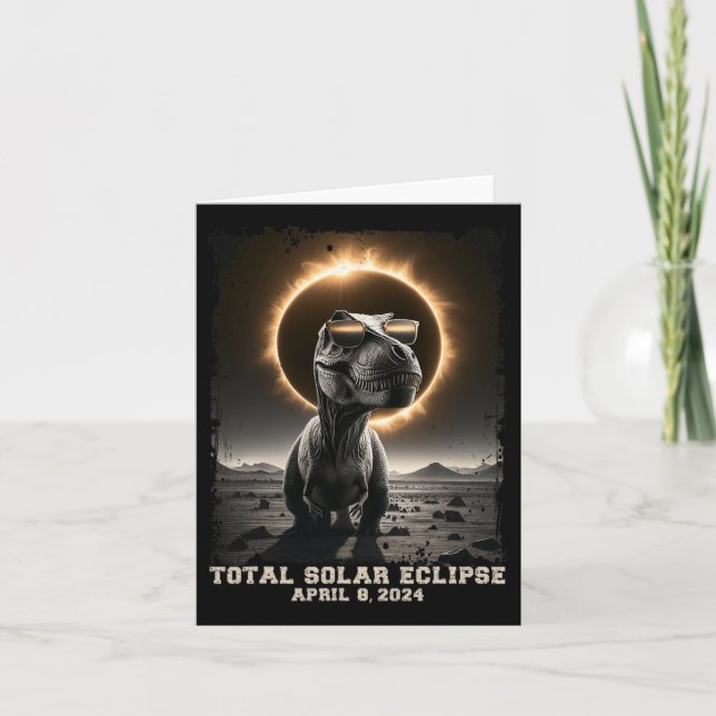 Trex Dinosaur Totality 2024 Kids Boys Total Solar  Card (Front)