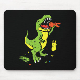 Trex Eating Bunny Funny Easter Dinosaur Lover Boys Mouse Pad