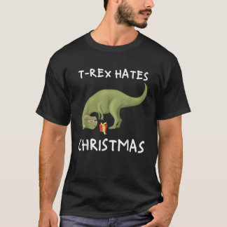 Trex Hates Christmas Men Women Xmas Dinosaur Chris T-Shirt