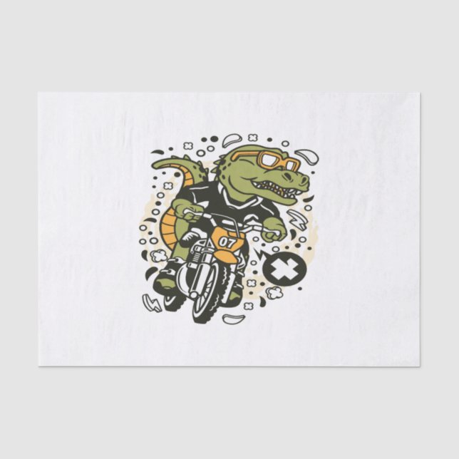 Trex Motocross Rider Tissue Paper (Front)