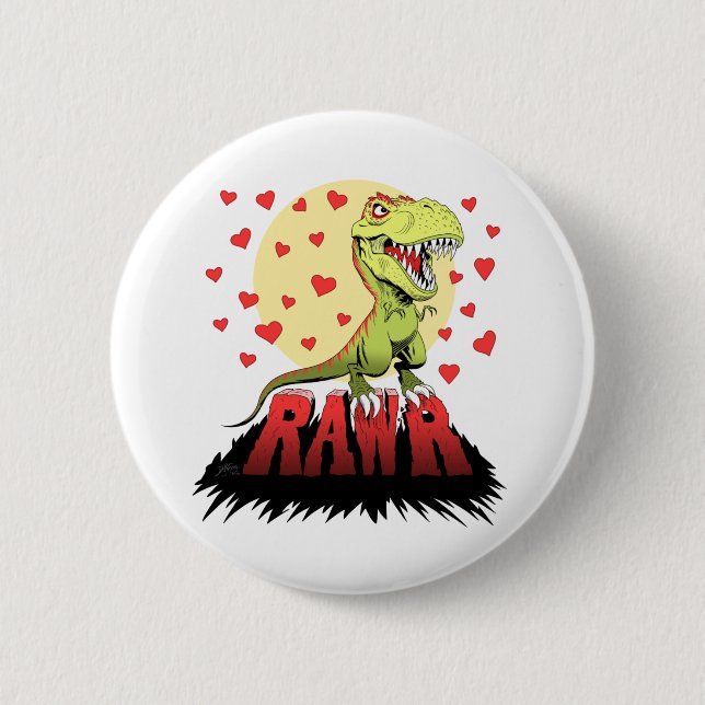 Trex Rawr 2 Inch Round Button (Front)