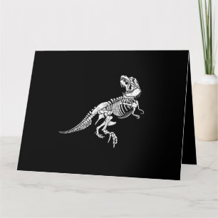 TRex Skeleton Lazy Halloween Costume Cool Dinosaur Card