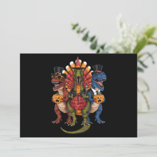 TRexgiving T-Rex Happy Thanksgiving Dinosaurs  Holiday Card