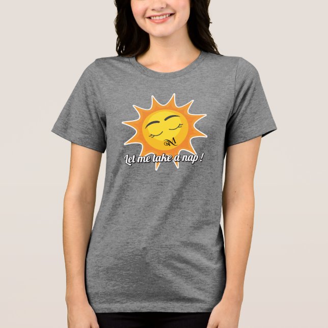 Tri-Blend Shirt : Take a Nap (grey) (Front)