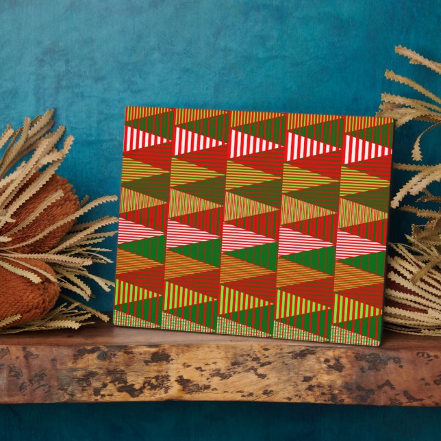 Tri Christmas Trees Plaque (Side)