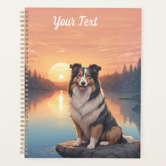 Tri Collie couleur par lac (Devant)
