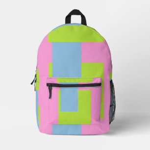 Tri Color  Printed Backpack