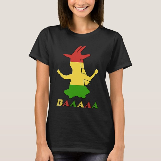 Tri Color Rasta Goat T-Shirt (Front)