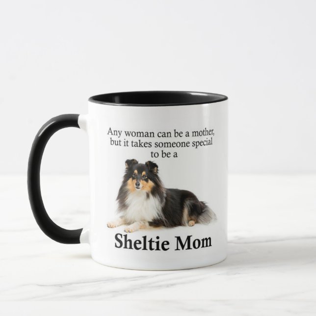 Tri-Color Sheltie Maman Mug (Gauche)