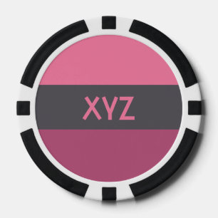 Tri-color stripes custom poker chips