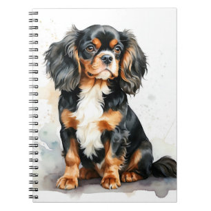 TRI-COLORED CAVALIER KING CHARLES SPANIEL DOG NOTEBOOK