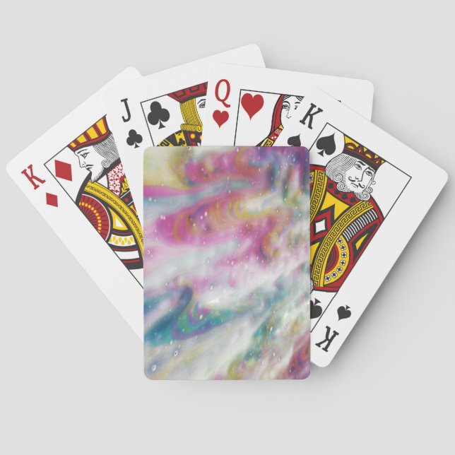 Tri Colour Bubble Playing Cards (Back)