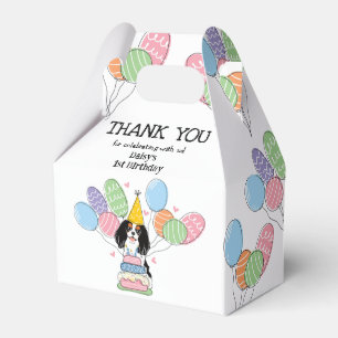 Tri Colour Cavalier King Charles Spaniel Thank You Favor Box