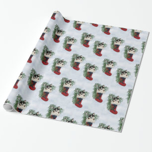 Tri-Colour Corgi in Stocking Wrapping Paper
