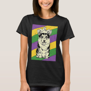 Tri Colour Corgi Jester  Mardi Gras Dog Mom or Dad T-Shirt