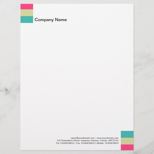 Tri-Colour Decoration 05 Letterhead (Front)