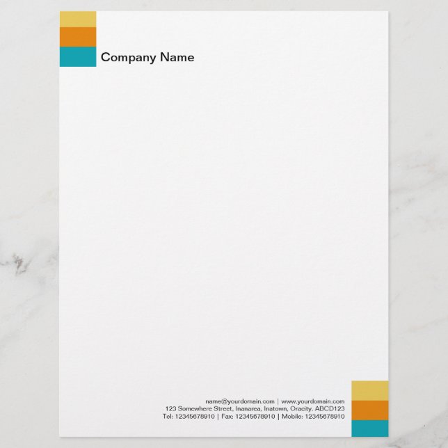 Tri-Colour Decoration Letterhead (Front)