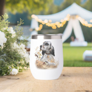 Tri Colour English Setter Art, woodcock Hunting