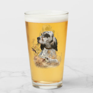 Tri Colour English Setter Art, woodcock Hunting Glass