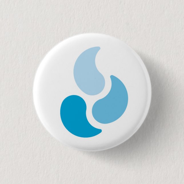 Tri-Colour Flame - Round Button (Front)