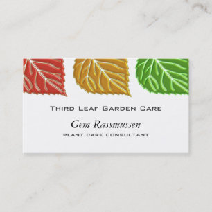 Tri-Colour Leaves Business Card