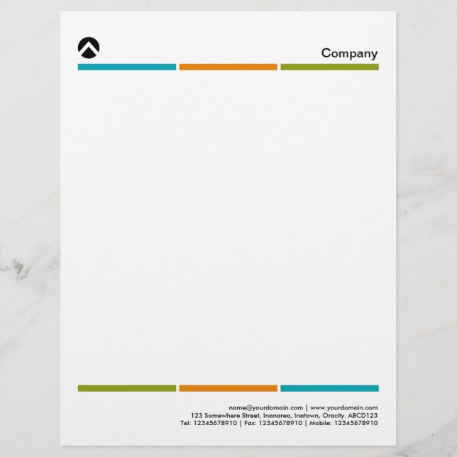 Tri-Colour Lines 01 Letterhead (Front)