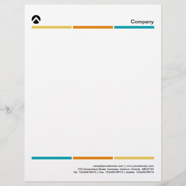 Tri-Colour Lines 02 Letterhead (Front)