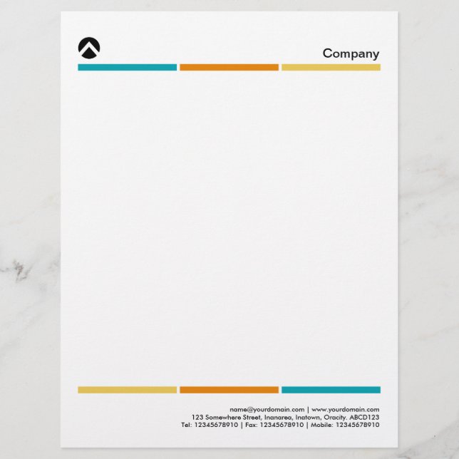 Tri-Colour Lines 02a Letterhead (Front)